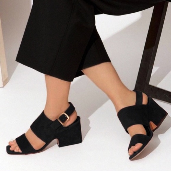 Celine Shoes - Celine Black Suede Block Heel